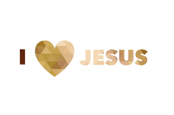 Ja miłość Jezusa, czcionki, serce — Zdjęcie stockowe