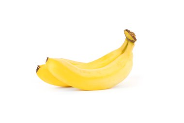 olgun muz üzerinde beyaz izole 