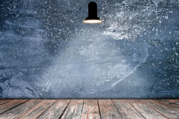Concrete room with lamps — Stock Photo, Image