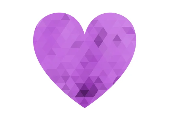 Heart in love polygonal low poly — Stock Photo, Image