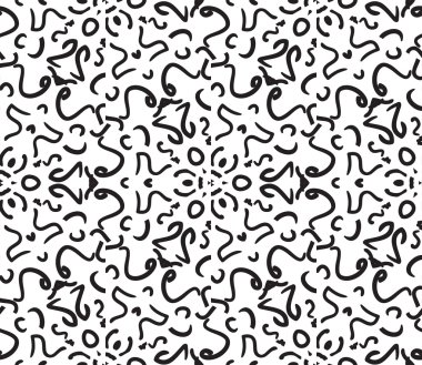 siyah ve beyaz etnik seamless modeli