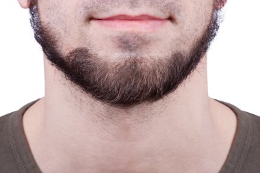 Mükemmel sakal. Genç sakallı adam Close-Up