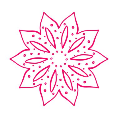 Mandala ile süs davetiyesi.