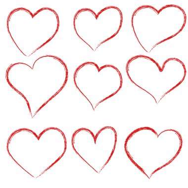 vektör kalp set.