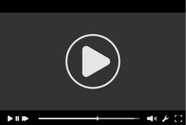 Web sitesi için video oynatıcı.