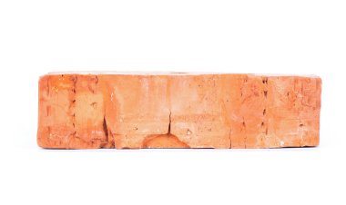 beyaz zemin üzerine kırmızı tuğla.