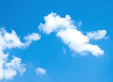 Mavi gökyüzü ve bulutlu arkaplan.