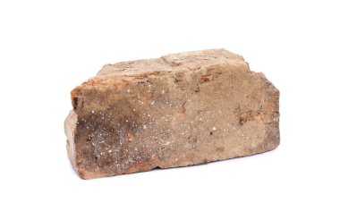 Eski tuğla üzerine beyaz izole