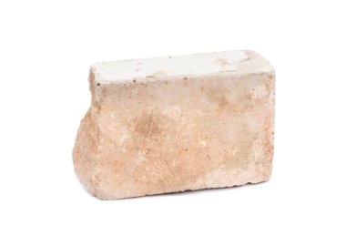 Eski tuğla üzerine beyaz izole