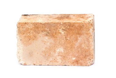 Eski tuğla üzerine beyaz izole