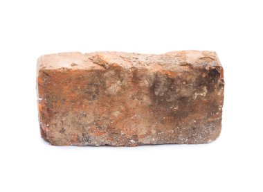 Eski tuğla üzerine beyaz izole