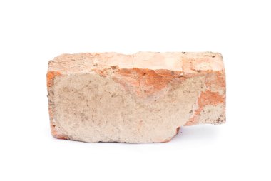 Eski tuğla üzerine beyaz izole