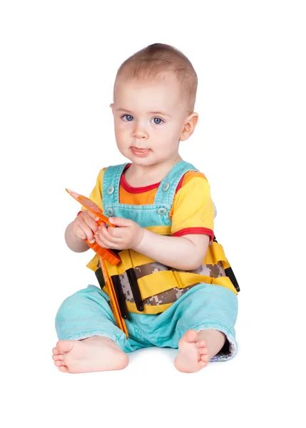 Baby and children's toy instruments on a white background. — Stock Photo, Image