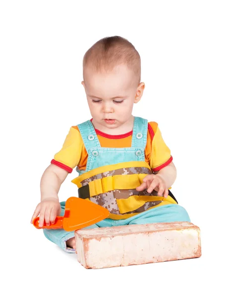 흰색 바탕에 아기와 어린이 장난감 악기. — 스톡 사진