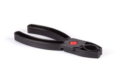 Beyaz bir arka plan üzerinde oyuncak pense.