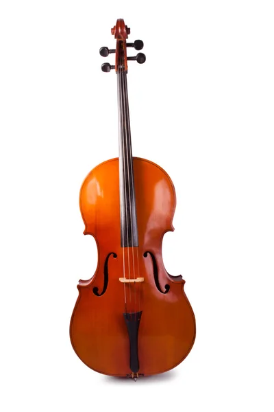 Violonchelo sobre fondo blanco . — Foto de Stock