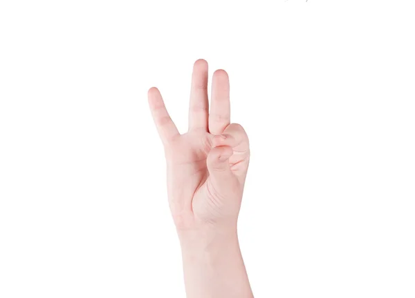 Finger Spelling the Alphabet — Stock Photo, Image