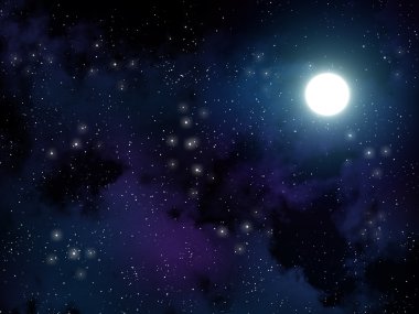 yıldızlarla dolu bir evren