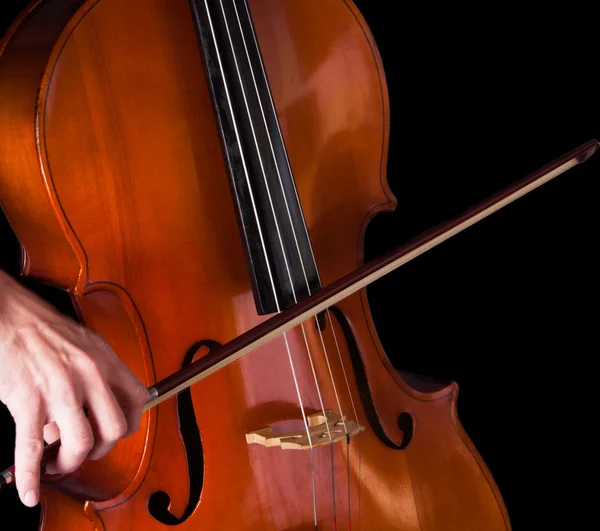 Hombre tocando el violonchelo . — Foto de Stock