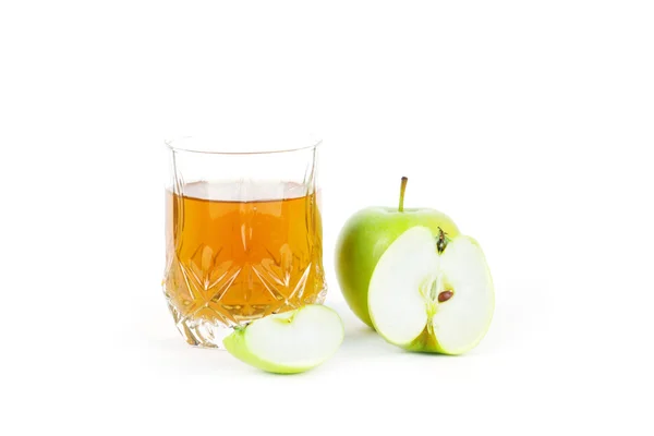 Jus de pomme en verre — Photo