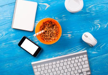 Hızlı kahvaltı işadamı. 