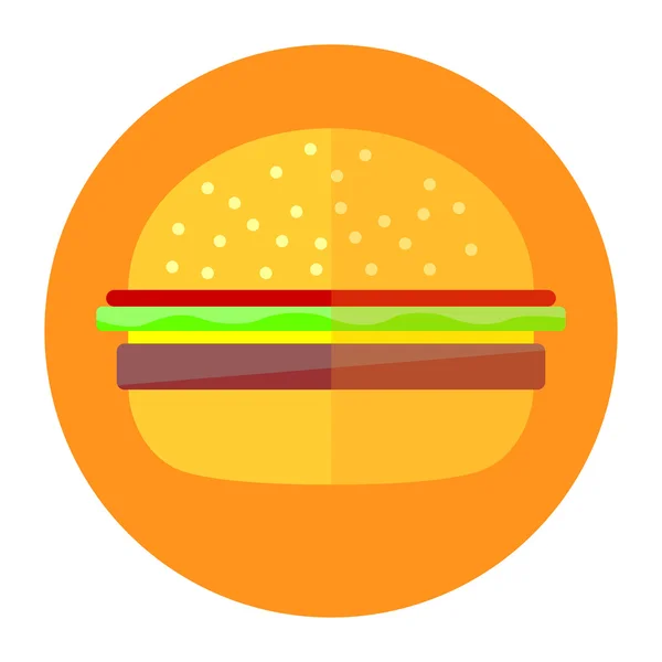 Fast-food platte pictogram — Stockvector