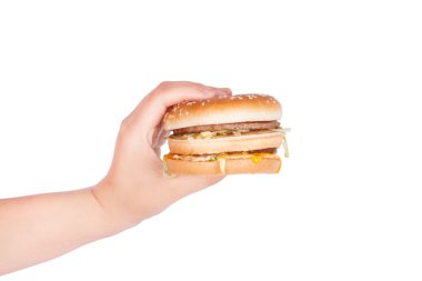 Sebzeli Burger tam yüz.