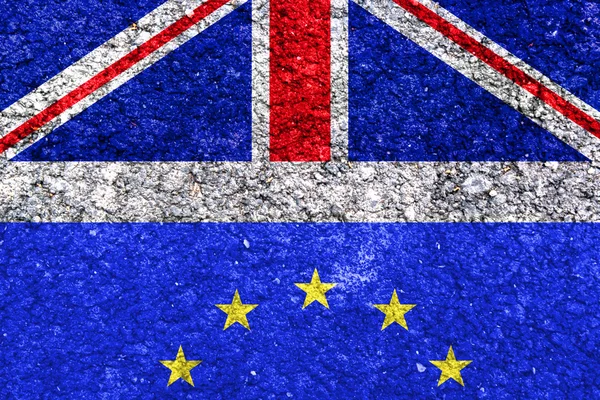 Brexit blauwe Europese Unie Eu vlag — Stockfoto
