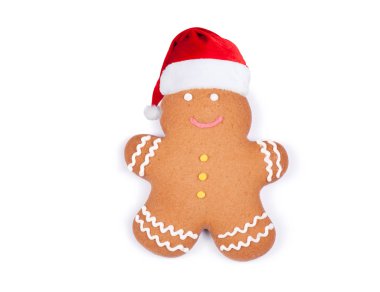Beyaz bir arka planda gingerbread. 
