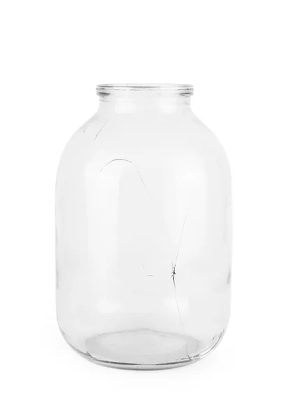 Broken glass jar — Stock Photo, Image