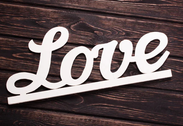 Iscrizione in legno Love — Foto Stock