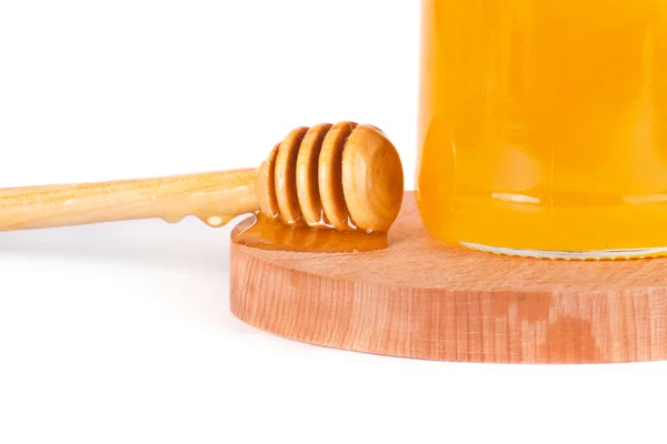 Кувшин меда и меда — стоковое фото