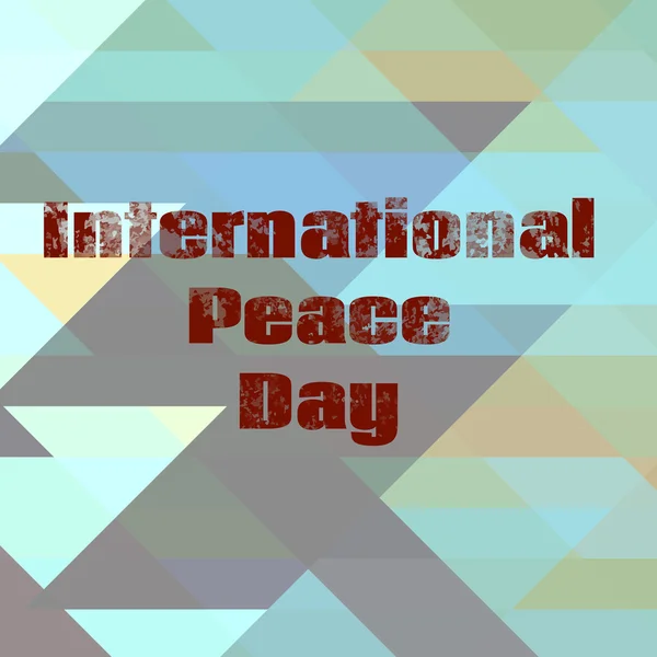 Cartaz do dia internacional da paz — Vetor de Stock