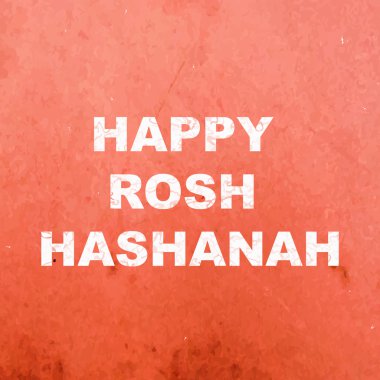 Rosh hashanah tatil tebrik vektör çizim