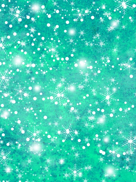 Jul bakgrund med små snöflingor — Stockfoto