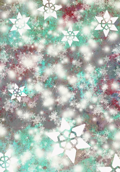 Christmas background with snowflakes — Stock Photo, Image