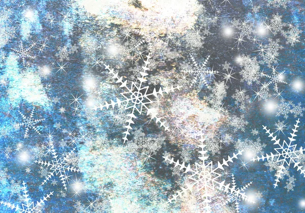 Fond de Noël avec flocons de neige — Photo
