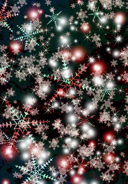 Weihnachten Hintergrund mit Schneeflocken — Stockfoto