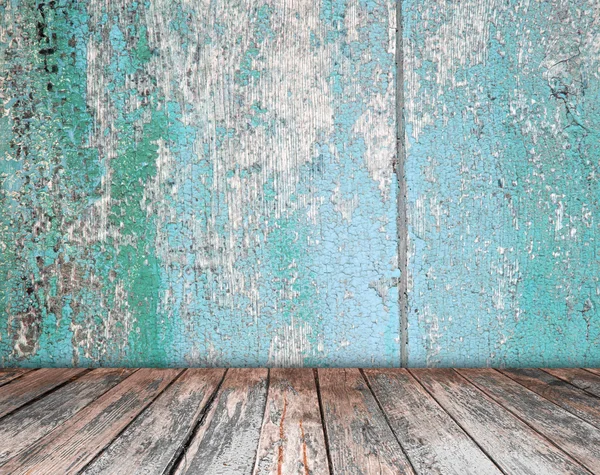 Chambre vintage intérieur avec plancher de bois — Photo