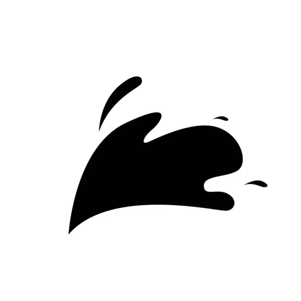 Geschnitzte Silhouette Flaches Symbol Einfaches Vektordesign Tropfen Zur Illustration Von — Stockvektor