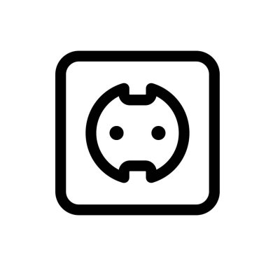 Soket prizi elektrik prizi tasarım şablonu. Vektör simgesi. EPS 10