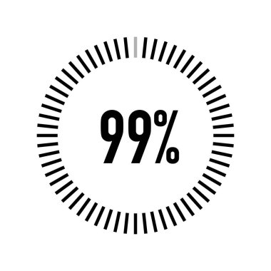 Çember yüzde şeması% 99 web tasarımı için kullanıma hazır,