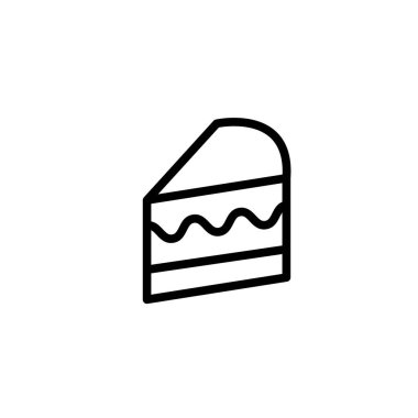 Beyaz arkaplanda pasta simgesi tasarımı. Stok vektörü