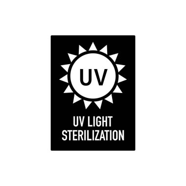 Ultraviyole ışığı sterilizasyonu bakteri ve virüs öldürme. Vektör simgesi