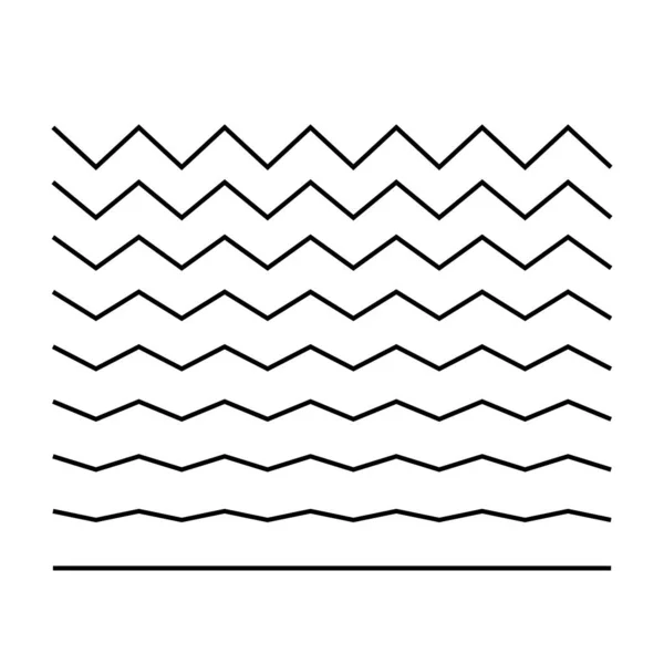 白い背景に抽象的なスタイルで波が設定されています 装飾要素 ベクトル Eps — ストックベクタ