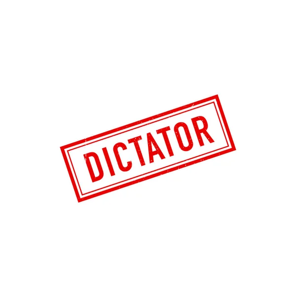 Δικτάτορας Κόκκινη Σφραγίδα Από Καουτσούκ Grunge Εικονογράφηση Διανύσματος — Διανυσματικό Αρχείο
