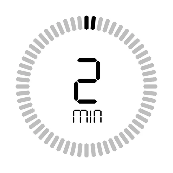 Dakika Kronometre Vektör Simgesi Dijital Zamanlayıcı Saat Saat Zamanlayıcı Geri — Stok Vektör
