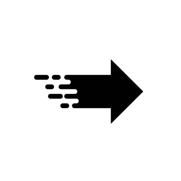 Значок Стрелки Вправо Эффектом Быстрой Скорости Вектор Быстрый Символ Движения — стоковый вектор