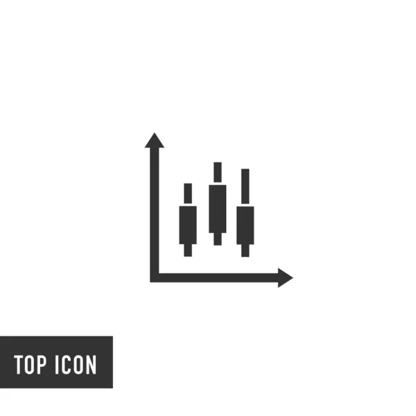 Beyaz Arkaplanda Diyagram Veri Vektörü Simgesi — Stok Vektör
