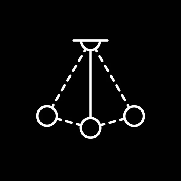 Проста Піктограма Маятника Векторної Лінії Знак Фізики Постійний Мобільний Логотип — стоковий вектор